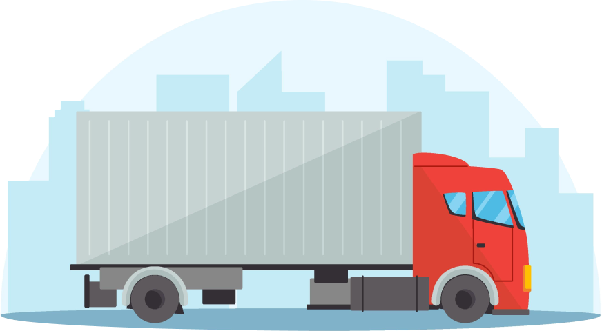 Delivery truck illustration